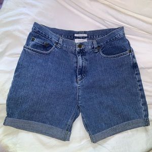 High waisted jean shorts
